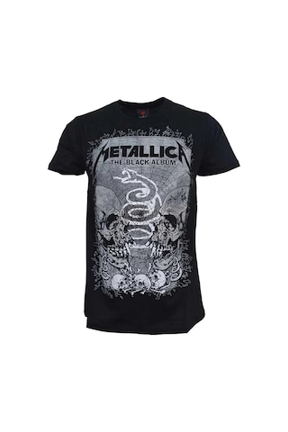 Metallica The Black Album Metal Band Baskılı Penye Tişört Siyah
