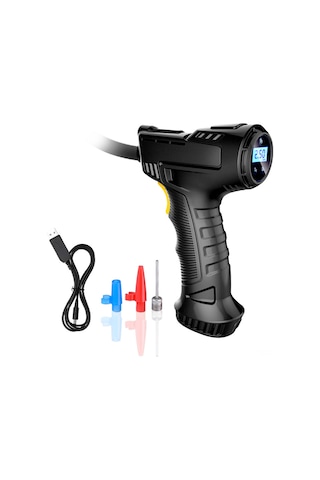 Teltree El Tutan Kablosuz Hava Kompresörü - Araç Lastikleri İçin Sıcaklık Gösteren Hızlı Şişirici