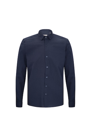 Hatemoğlu Lacivert Comfort Fit 100% Pamuk Slim Yaka Uzun Kollu Spor Gömlek 35852 4112002