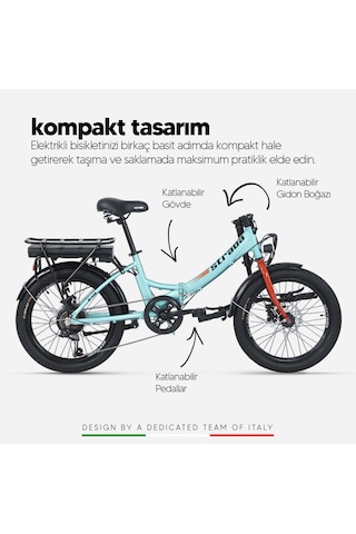 Stradacycles E-Rapido Hd 20 Jant Katlanabilir Elektrikli Bisiklet
