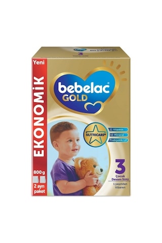 Bebelac Gold 3 Çocuk Devam Sütü 800 G 4 Adet