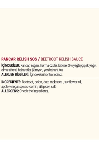 Pancar Relish Sos 3 X 210 G