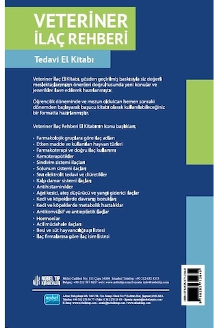 Veteriner İlaç Rehberi - Tedavi El Kitabı 2024- Nobel Akademik Yayıncılık