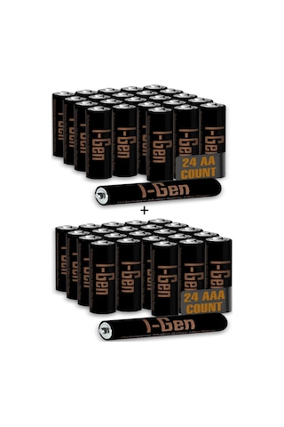 I-gen A175 48'li Paket Ultra Alkalin Pil 24 Adet Lr03 1.5v Aaa İnce Kalem Pil + 24 Adet Lr6 1.5v Aa Kalem Pil