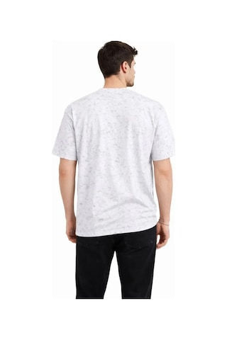 Efnaz Style Erkek Asit Yıkama Bisiklet Yaka Kısa Kollu Oversize T-shirt Tişört - Beyaz