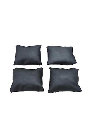 Yastık Düzenleyici 4 Adet Deri Siyah Bileklik & Saat Ve Kelepçe 8x8 Cm Çok Renkli