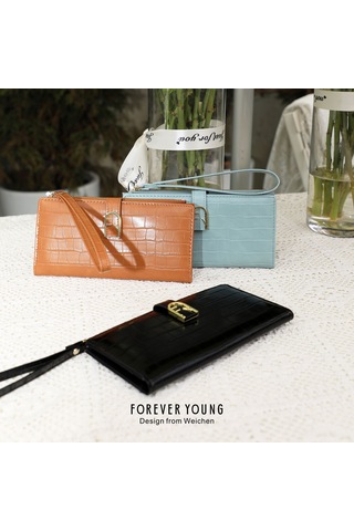 Kadın Modası Kalite Anlayışı Pu Uzun Bozuk Para Çantası - Mor