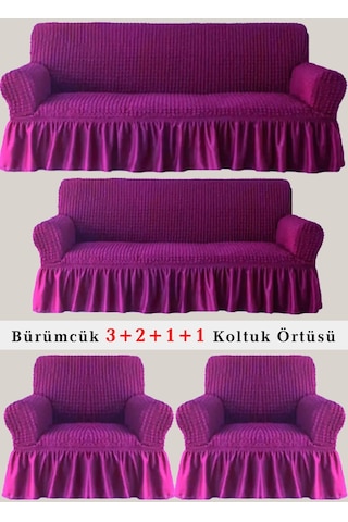 Upmall Bürümcük Koltuk , Çekyat Örtüsü, Kılıfı 3211 Mor Mor
