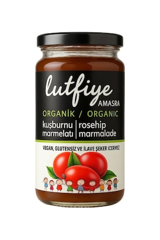 Lütfiye Organik Kuşburnu Marmelatı 280 G