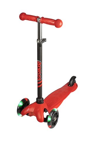 Kırmızı 3 Tekerlekli Işıklı Scooter Kırmızı
