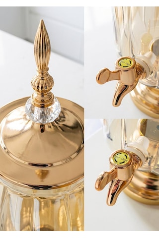 Cam Sebil - Yağlık, Şerbetlik, Sürahi - 6 Litre, 50 Cm-4