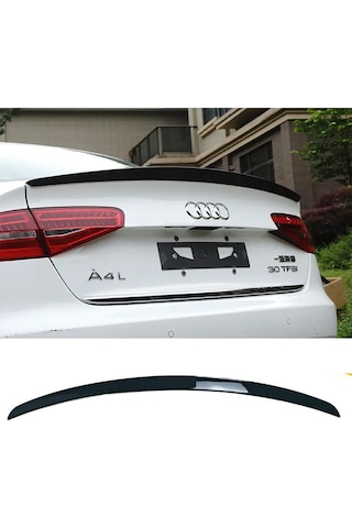 Audi A4 Sedan Bagaj Üstü Spoiler Parlak Siyah Spoyler Plastik İthal 2012-2016