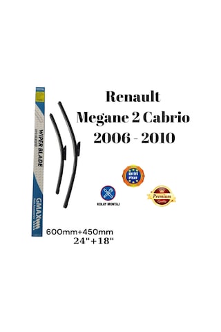 Renault Megane 2 Cabrio 2006 2007 2008 2009 2010 Uyumlu Ön Cam Silecek Süpürgesi Seti 600+450mm