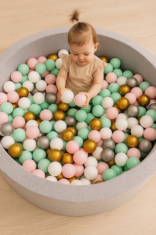 7 Cm 50'li Lila Oyun Havuz Topu Çocuklar İçin Güvenli Plastik Top