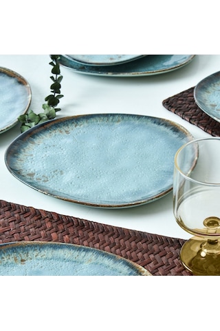 Reaktif Turkuaz Trior Pasta Tabağı 23 Cm 6 Adet 19013