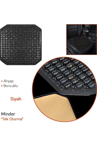 Guard Oturma Minderi Ahşap Boncuklu Siyah 733.bl