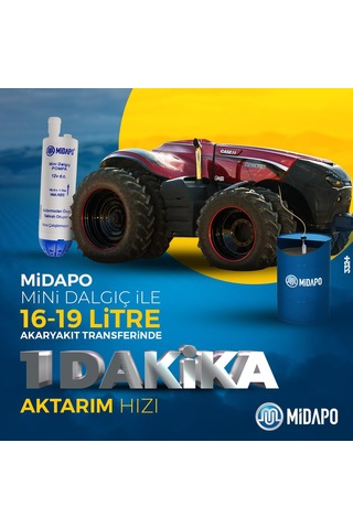 220-12 Volt Adaptörlü D.C Midapo Mini Dalgıc Pompa