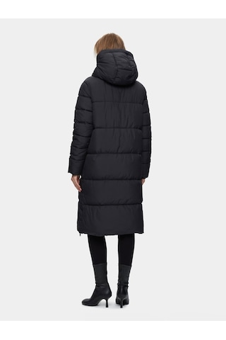 Uzun Boy Kapüşonlu Şişme Siyah Mont Siyah