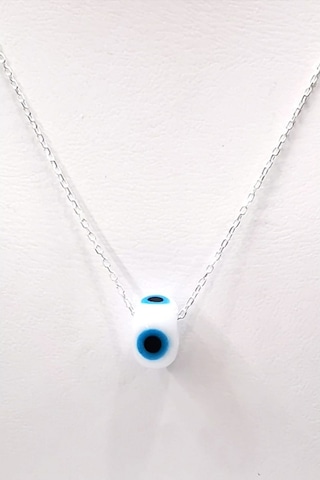 Omar Silver Kadın Nazar Boncuklu Doğal Taşlı Gümüş Kolye Omr8209 (513868136)