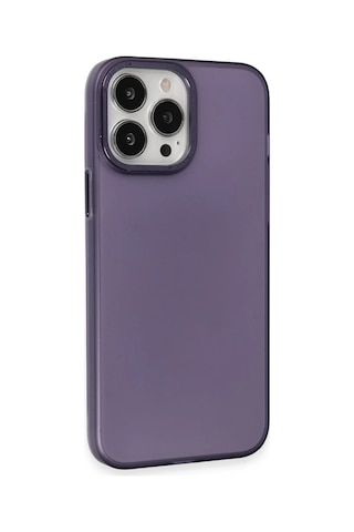 Apple Apple iPhone Uyumlu 15 Pro Max Kılıf Modos Metal Kapak - Derin Mor