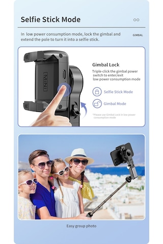 360 Hareket Algılayıcı Sensörlü Akıllı Çekim Selfie Takip Gimbal Telefon Tutucu Vlog Tripod Işık
