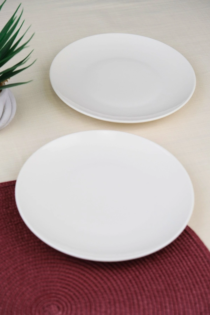 Tabak Evi Porselen Chic Servis Tabağı 24,50cm 2 Li Krem