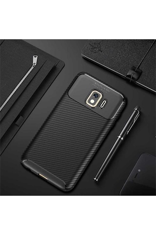 Samsung Uyumlu Galaxy J2 Core Kılıf Zore Negro Silikon Kapak Siyah