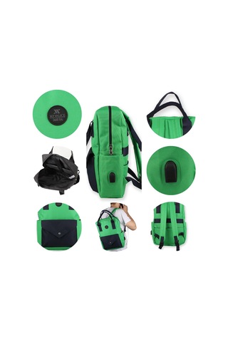 My Valice Smart Bag Post Usb Şarj Girişli Sırt Çantası - Yeşil