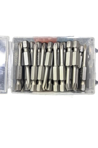 Leo Ph0 50mm ¼ S2 Kalite Mıknatıslı Bits Yıldız Uç 30 Adet