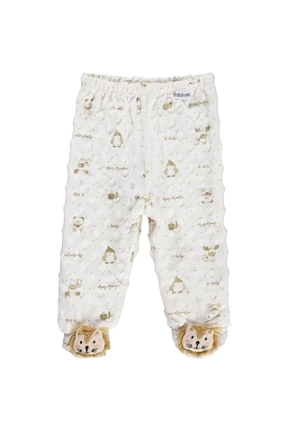 Albimini Civil Baby Desenli Tek Alt Bebe - Ekru