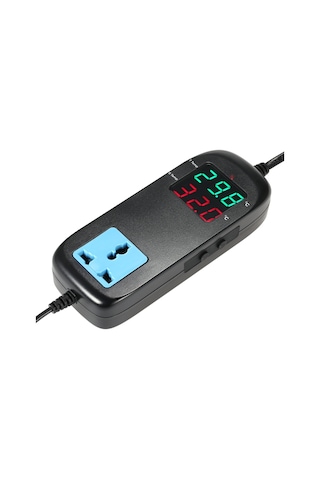 Yaozixia Elektronik Termostat Led Dijital Ekran Yetiştirme Sıcaklık Kontrol Cihazı Termokupl Termostatı Soketli Ac 90v 250v