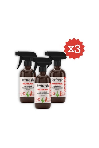 Ferfresh Mutfak Yağ Çözücü Temizlik Sirkesi 450 Ml 3'lü Set