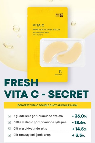 Aydınlatıcı C Vitamini Jel Göz Altı Maskesi 6 Çift Vita C Ampoule Eye Gel Patch