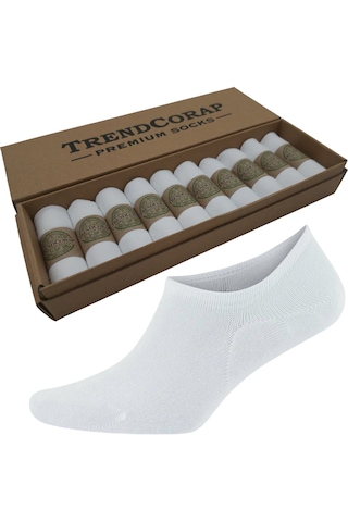 Trendcorap Premium Bambu Erkek Sneaker Görünmez Bilekte Spor Çorap 10 Lu Özel Kutu Beyaz Trendcorap Premium Bambu Erkek Sneaker Görünmez Bilekte Spor Çorap 10 Lu Özel Kutu Beyaz