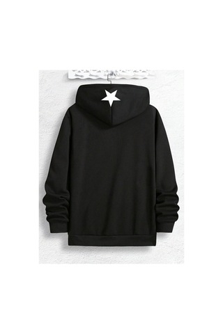 Tarzsokak Erkek Bordo Kapüşonlu Fermuarlı Sweatshirt Bordo