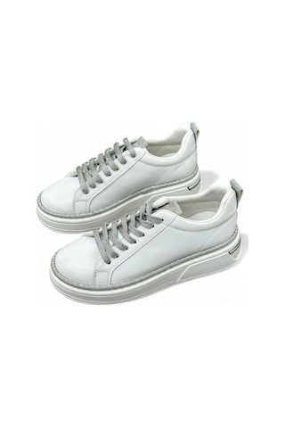 Erva'nın Butiği Beyaz Cilt Bonte Bağcıklı Kadın Sneakers-5647