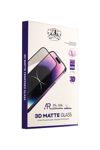 Apple Uyumlu iPhone 16 Pro Bilvis 3d Mat Cam Ekran Koruyucu - 100 84482251