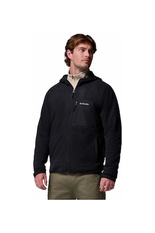 Columbia Fast Trek Overlay Hooded Full Zip Siyah Erkek Outdoor Polar Am3470-010 Siyah