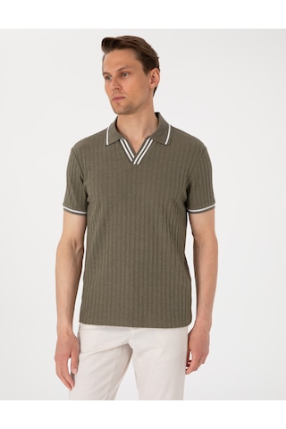 Pierre Cardin Erkek Haki Tişört 50310162-vr027 Haki