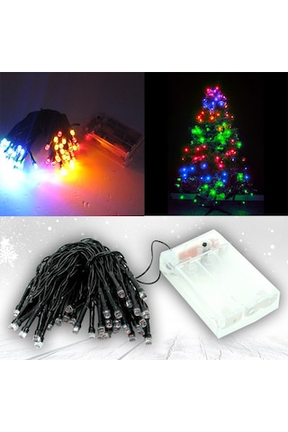 Pilli Ve Animasyonlu 50 Led X 5 Mt - Çok Renkli Led Işık