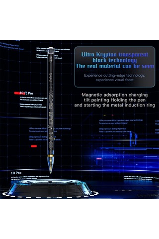 Maiyame Transparent Magnetik İpad Uyumlu Çizim Kalemi - Dokunmatik, 8 Saat Kullanim Süresi, Uv Şeffaf, 2018+ Modelleri İçin