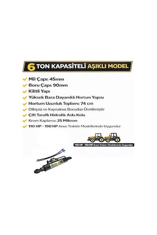 Tarım Garaj Traktör Cat 2 Ortakol Kilitli Hidrolik Lifti 55 Cm 6 Ton
