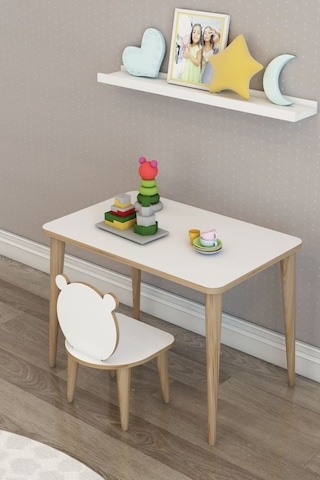 Moniev Wini Çocuk Oyun Etkinlik Çalışma Masası 45x69 Beyaz