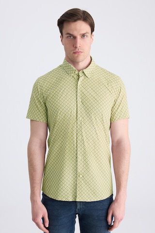 Twn Slim Fit Bej Baskılı Easy Iron Gömlek 4ec02ad042802 Bej