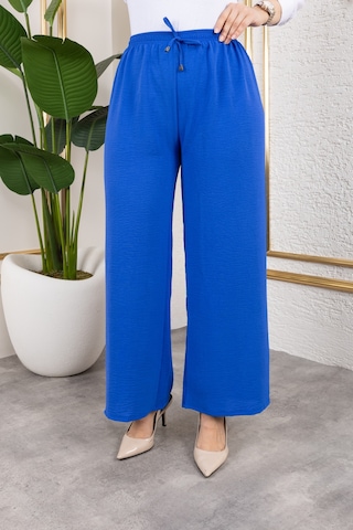 Beli Lastikli Salaş Ayrobin Pantolon - Mavi / A0103 Mavi