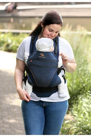 Manduca Xt/all-ın-one Bebek Taşıyıcı Organik Pamuk, 3.5-20 Kg, Esnek Taşıma Sistemi, Yeni Doğan Portbebe Lacivert Tek Ebat
