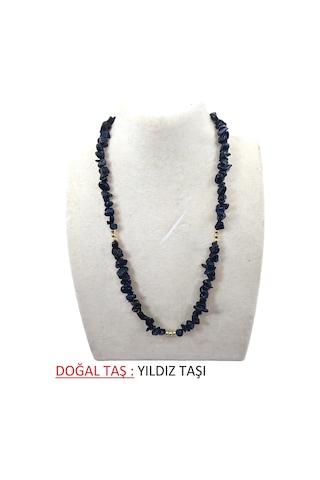 Şekilli Doğaltaş Kadın Kolye Çok Renkli-5