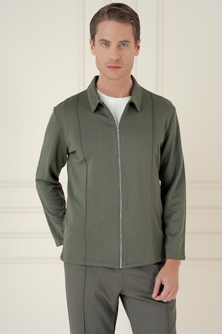 Efor Slim Fit Fermuarlı Yan Cep Mevsimlik Casual Haki Mont Mt 174 Haki