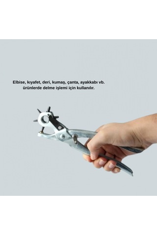6 Uçlu Ayarlanabilir Deri Delme Pensesi Kemer Ve Deri İşleme Aleti
