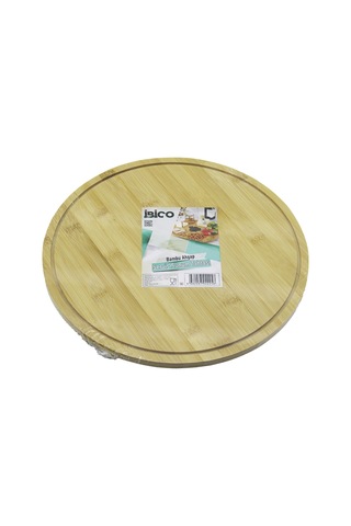 Yuvarlak 29.7 Cm Bambu Döner Sunum Tepsisi 360 Altın